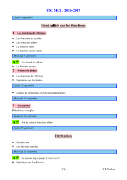 Cahier de texte - Lycée Vauban : Math