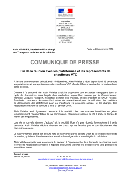 communique de presse
