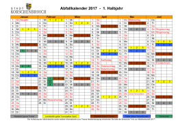 Abfallkalender 2017