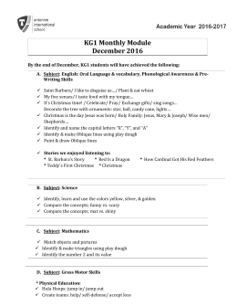 KG1 Monthly Module December 2016