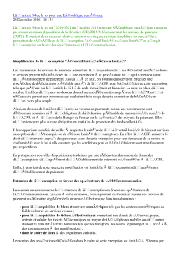 Lâ article 94 de la loi pour une RÃ©publique numÃ©rique 25