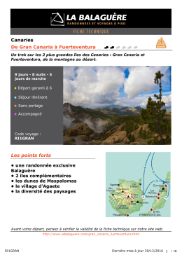 Canaries De Gran Canaria à Fuerteventura Les