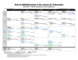 École de bibliothéconomie et des sciences de l`information