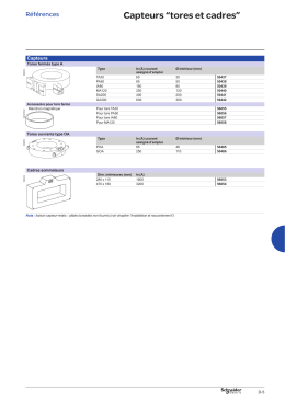 Capteurs &ldquo;tores et cadres&rdquo;