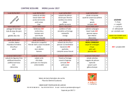 menu du mois. - Saint