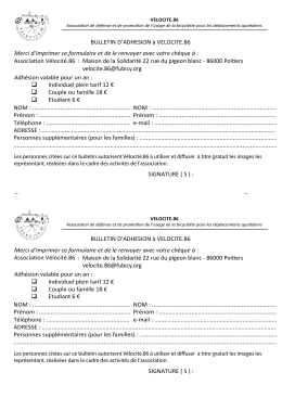 le bulletin d`inscription