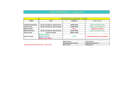 Planning Vacances de No&euml;l