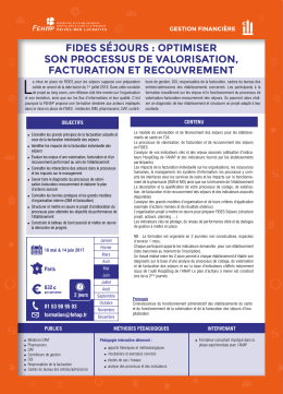 fides séjours : optimiser son processus de valorisation