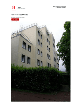 Fiche résidence NOISIEL
