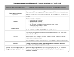 Tableau &eacute;nergie ROUGE 2017 - Centre de l`homme nouveau