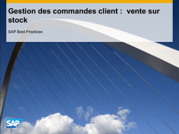 Gestion des commandes client : vente sur stock