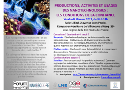 productions, activites et usages des nanotechnologies