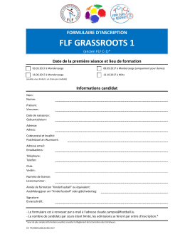 Formulaire d`inscription