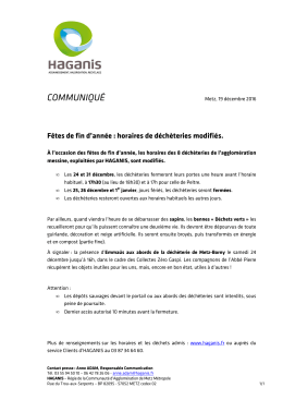 161219-Déchèteries fermées Fin d`année