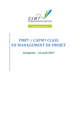 pmp&reg; / capm&reg; class en management de projet