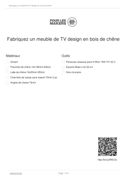 Fabriquez un meuble de TV design en bois de ch&ecirc;ne
