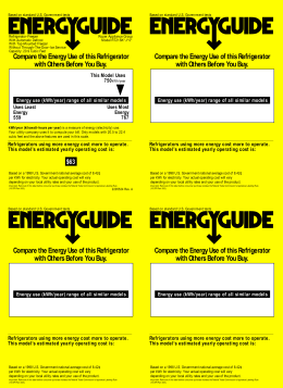 Compare the Energy Use of this Refrigerator with