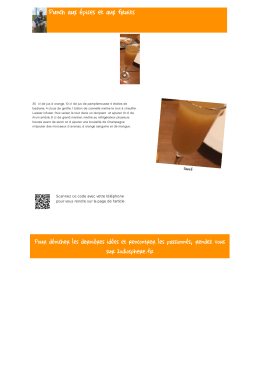 Punch aux épices et aux fruits
