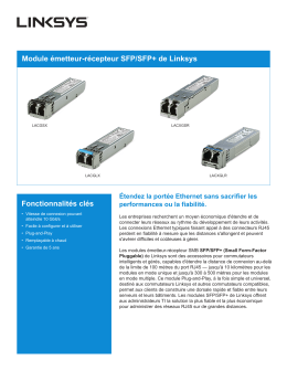 Module &eacute;metteur-r&eacute;cepteur SFP/SFP+ de Linksys
