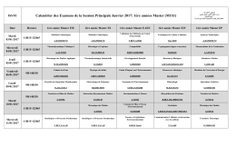 1&egrave;re ann&eacute;es Master (M1S1)