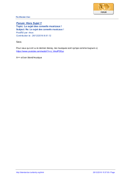 Forum: Hors Sujet - The Blender Clan