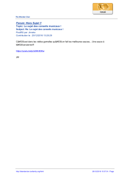 Forum: Hors Sujet - The Blender Clan