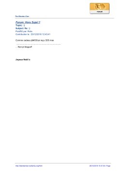 Forum: Hors Sujet - The Blender Clan