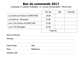 Bon de commande 2017