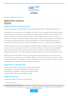 Mentions l&eacute;gales