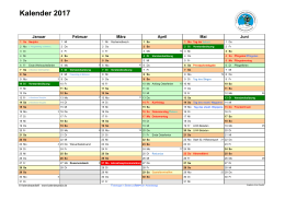 Vereinskalender 2017