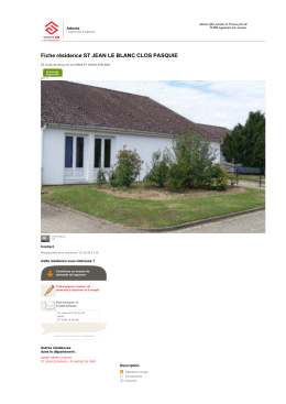 Fiche r&eacute;sidence ST JEAN LE BLANC CLOS PASQUIE