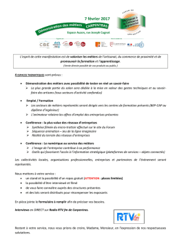 Télécharger le programme et le bulletin d`inscription