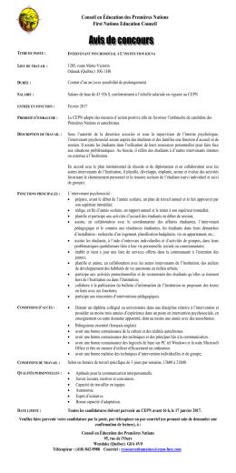 ouvrir le lien - Conseil de la Premi&egrave;re Nation des Innus Essipit