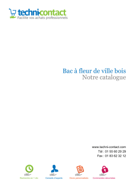 Bac à fleur de ville bois Notre catalogue - Techni