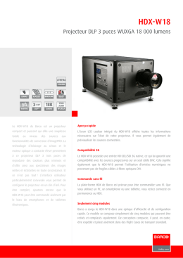 Sp&eacute;cifications techniques