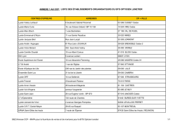 annexe 1 au ccp : liste des &eacute;tablissements organisateurs du