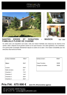 nantes erdre st donatien - maison familiale pleine de charme