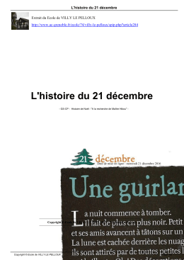 L`histoire du 21 décembre