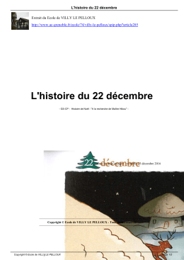 L`histoire du 22 d&eacute;cembre