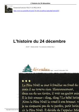 L`histoire du 24 décembre