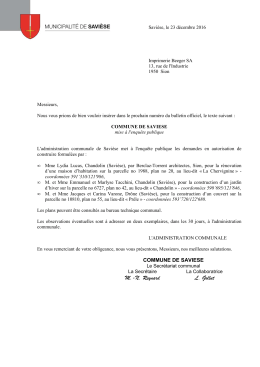 Mise &agrave; l`enqu&ecirc;te publique