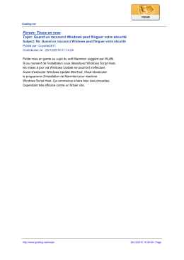 Forum: Trucs en vrac