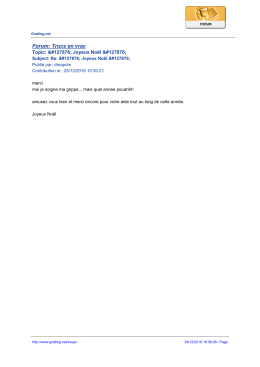 Forum: Trucs en vrac