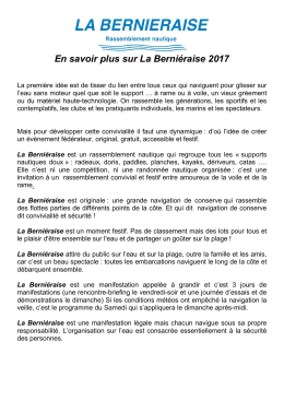 En savoir plus sur La Berniéraise 2017