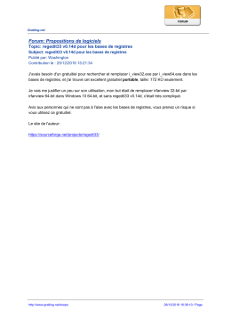 Forum: Propositions de logiciels