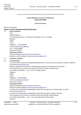 France-Bordeaux: Services d`architecture