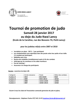 Tournoi de promotion de judo