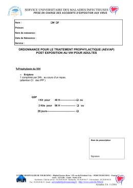 Ordonnance Eviplera - Infectio