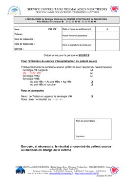 Ordonnance personne-source - Infectio