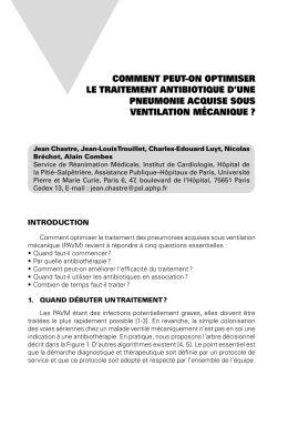 comment peut-on optimiser le traitement antibiotique d`une